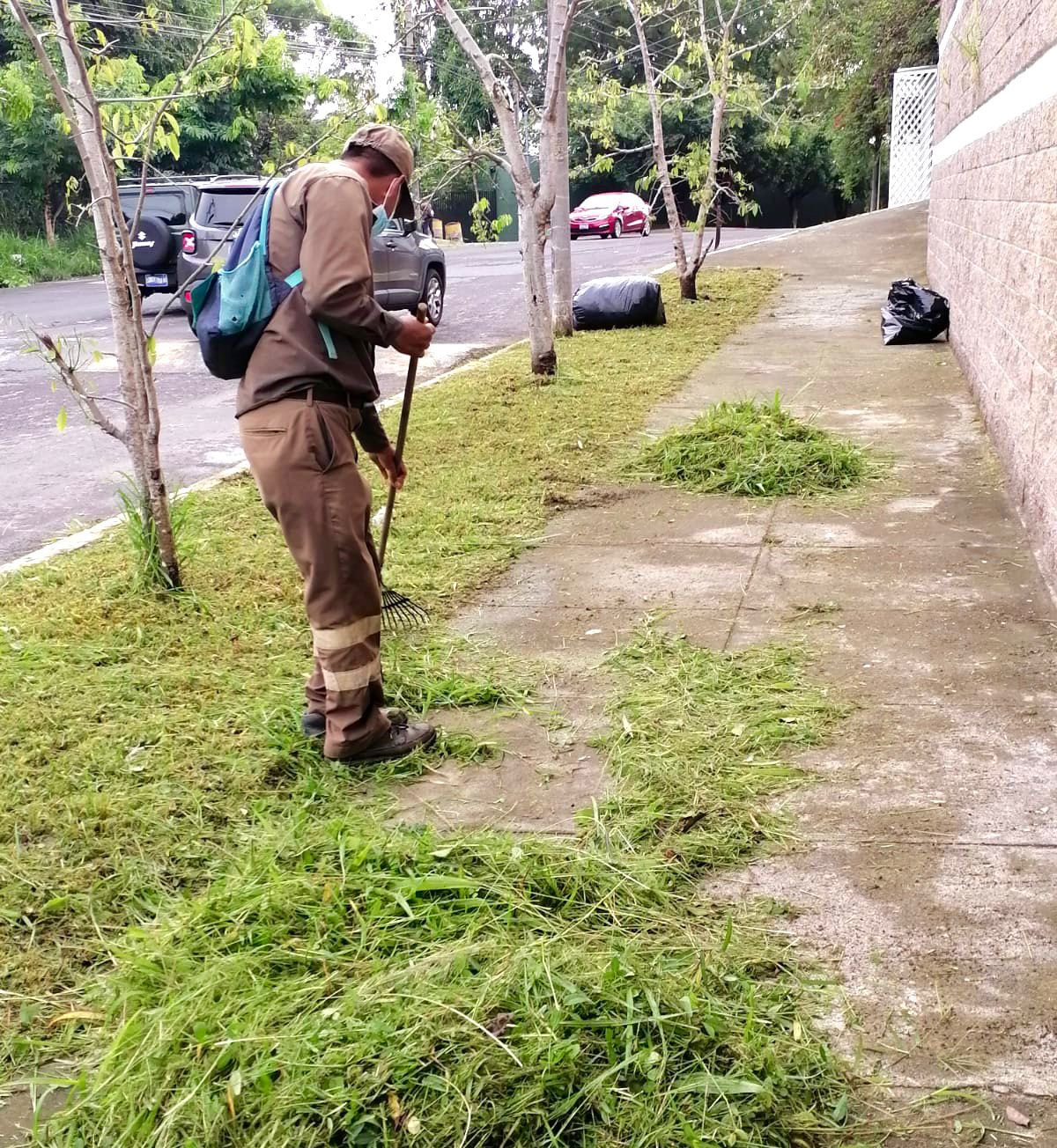 LIMPIEZA DE ZONAS DE VERDES CALLE CUMBRES DE CUSCATLAN 2